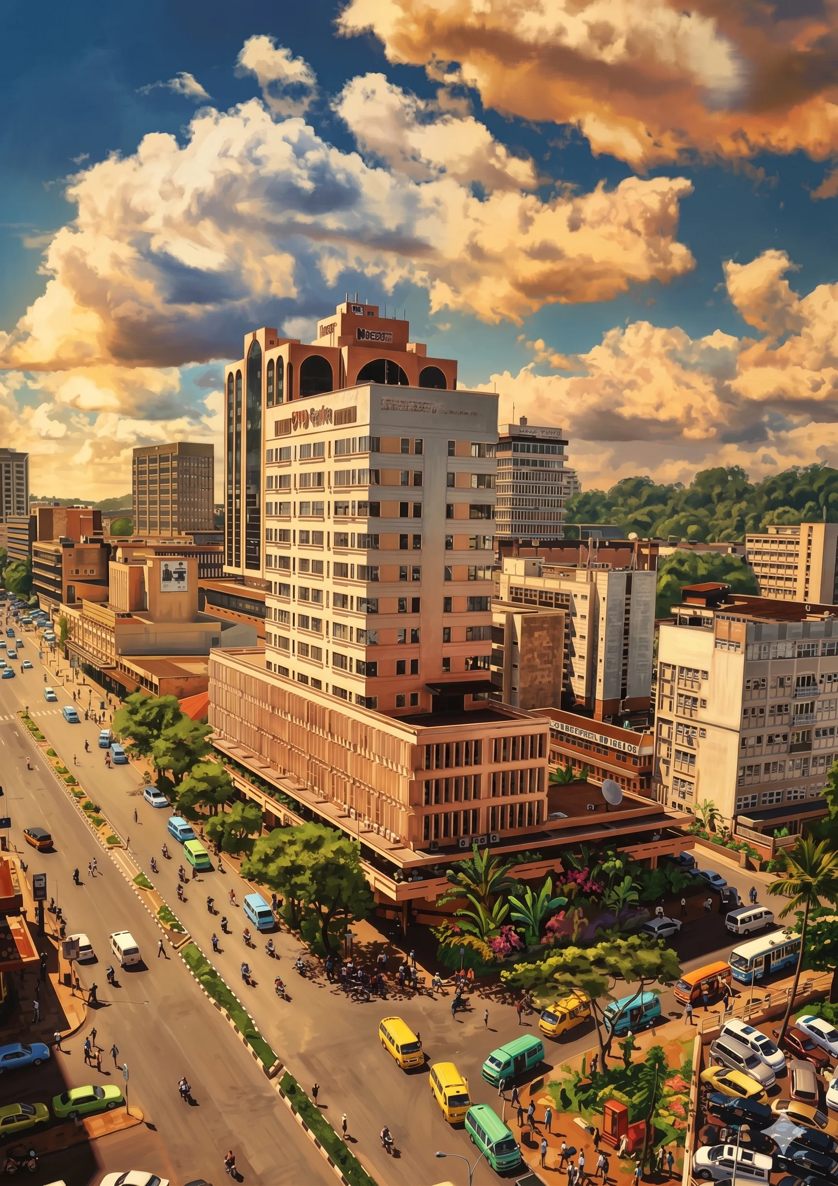 Kampala Cityscape Artwork.KaizenUganda